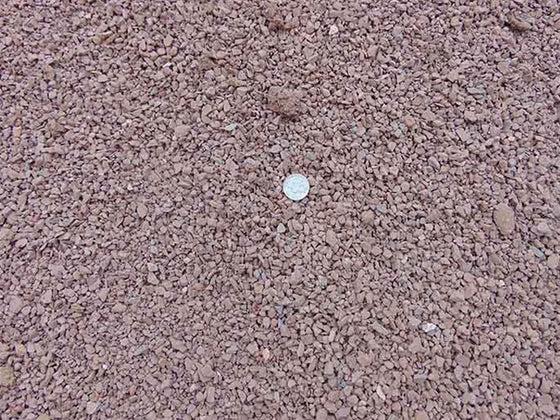 Brown decomposed granite suitable for a driveway surface