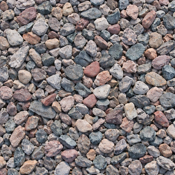 Crushed rock and gravel