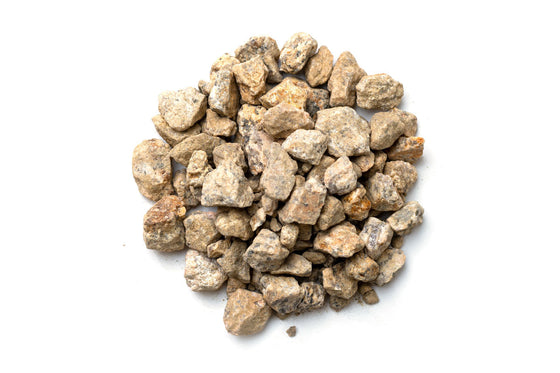 Crushed landscape gravel next to decomposed granite
