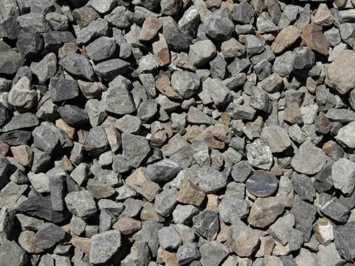 Crushed rock used for drainage