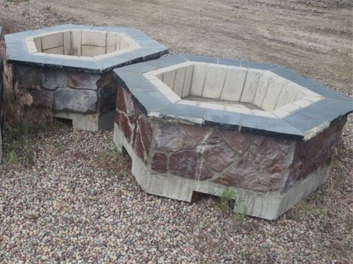 Montana stone short hexagon fire pit kit