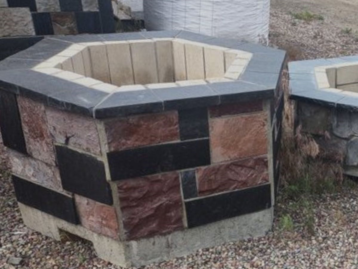 Montana stone tall hexagon fire pit kit