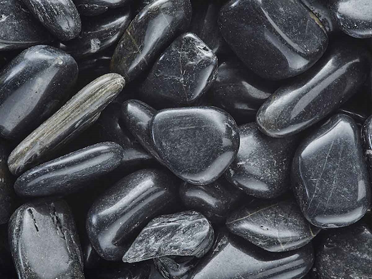 Black Polished Pebbles