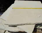 Arizona Classic Oak Flagstone Standup 2" grade, large select flagstone slabs stood on edge and strapped for delivery