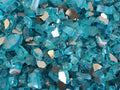 Tahiti Teal Reflective Fire Glass