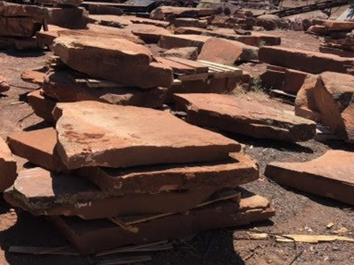 Sedona Red Moss Rock boulders