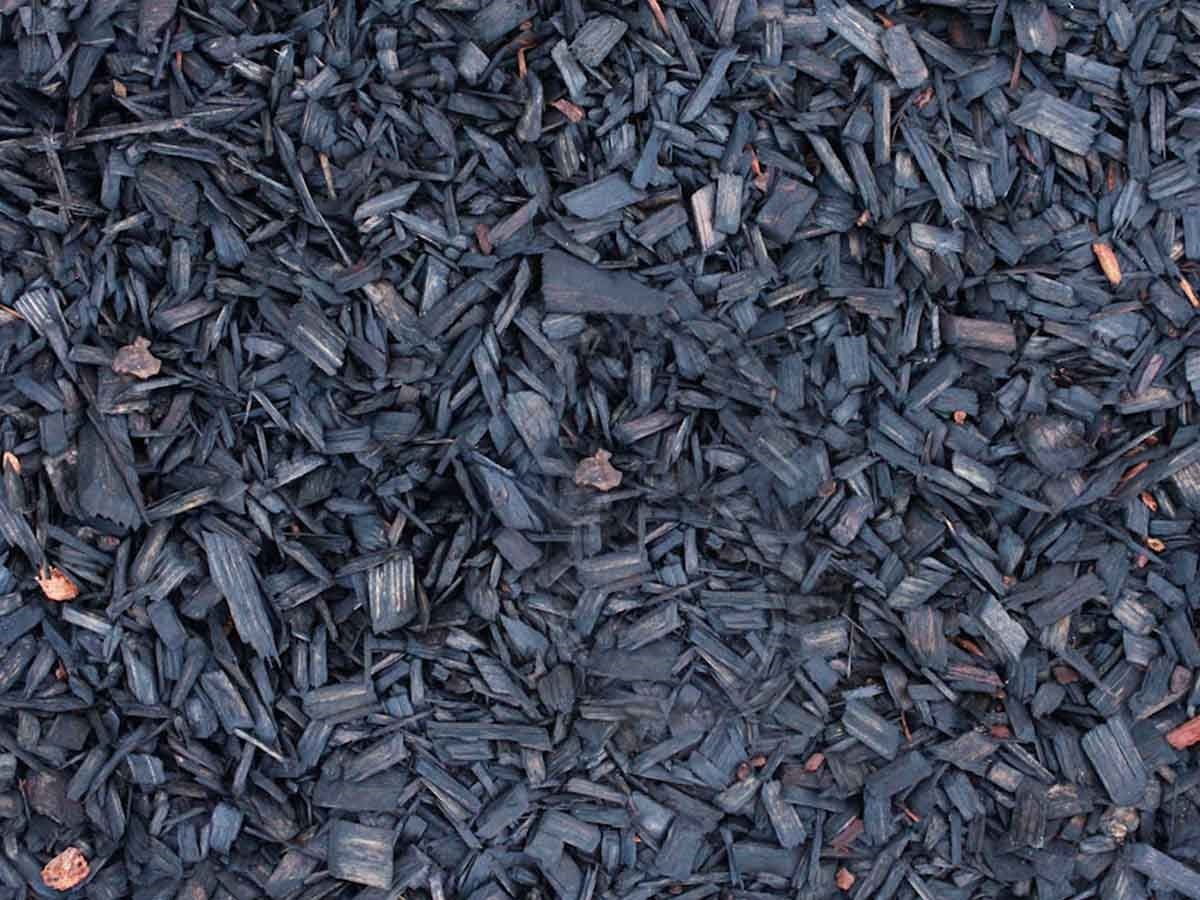 Black Colored Wood Chips | Earth Stone Rock