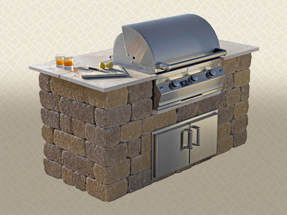 Stone Wall BBQ Island Standard BBQ Island
