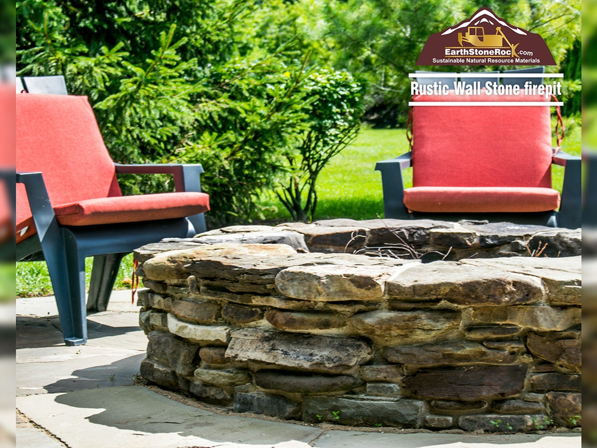 Rustic Wall Stone Fire Features Fire Pit - Rustic Wall Stone