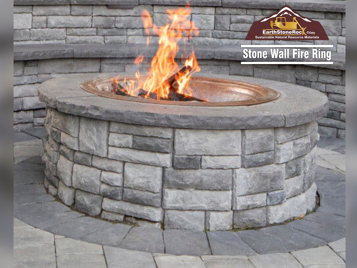 Rustic Wall Stone Fire Features Stone Wall Fire Ring