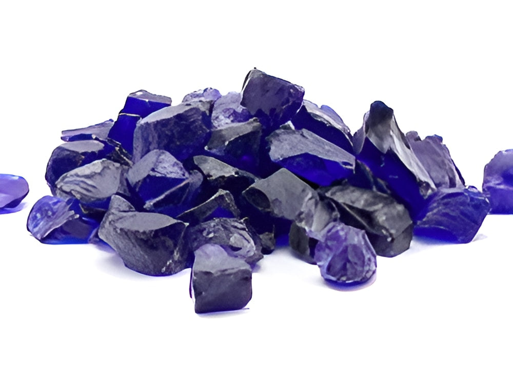 Cobalt Blue Fire Glass