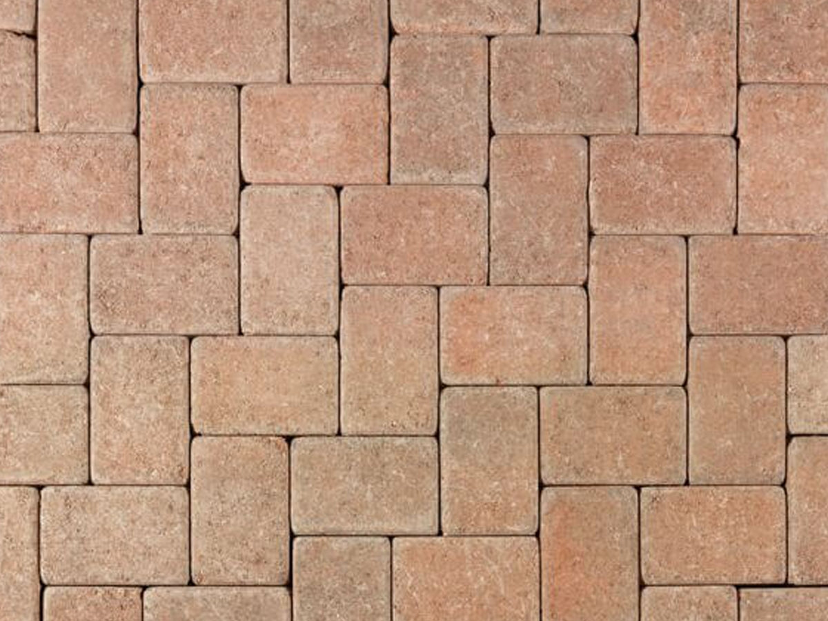 Appian Cobble Pavers Cream-Terracotta-Brown