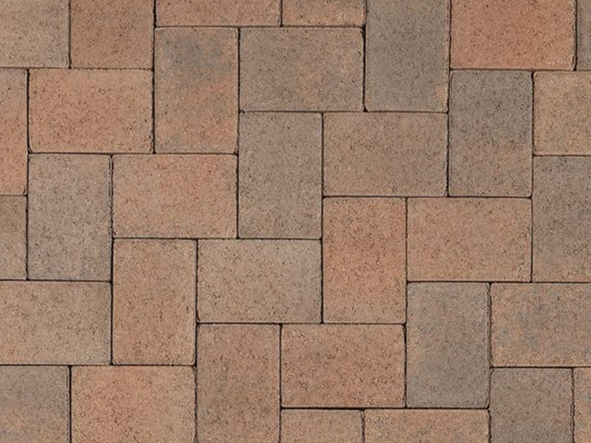 Bishops Hat Pavers Cream-Brown-Terracotta