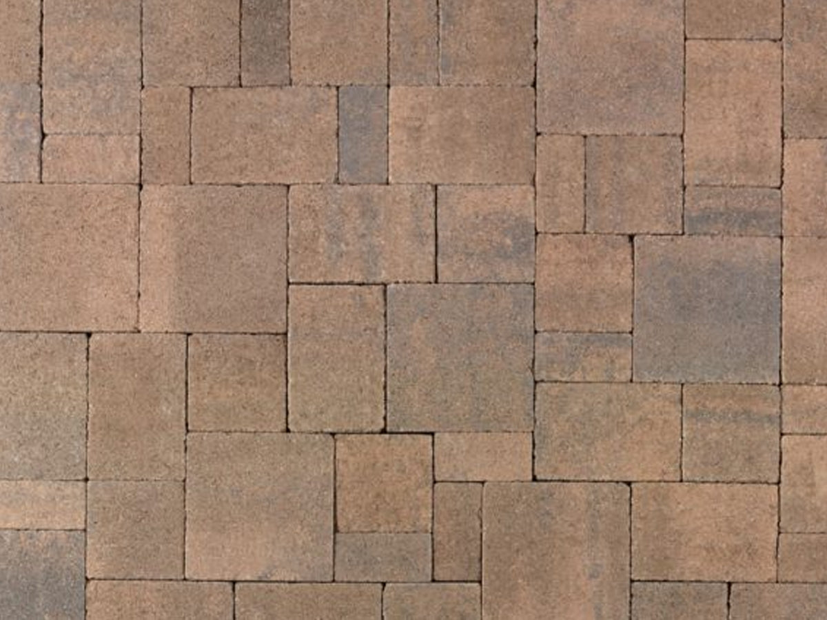 Castle Cobble Pavers Cream-Brown-Charcoal