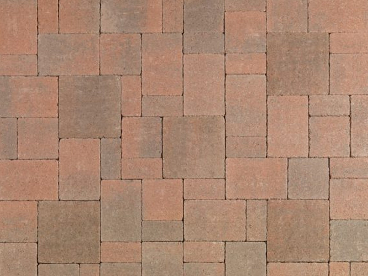 Castle Cobble Pavers Cream-Brown-Terracotta