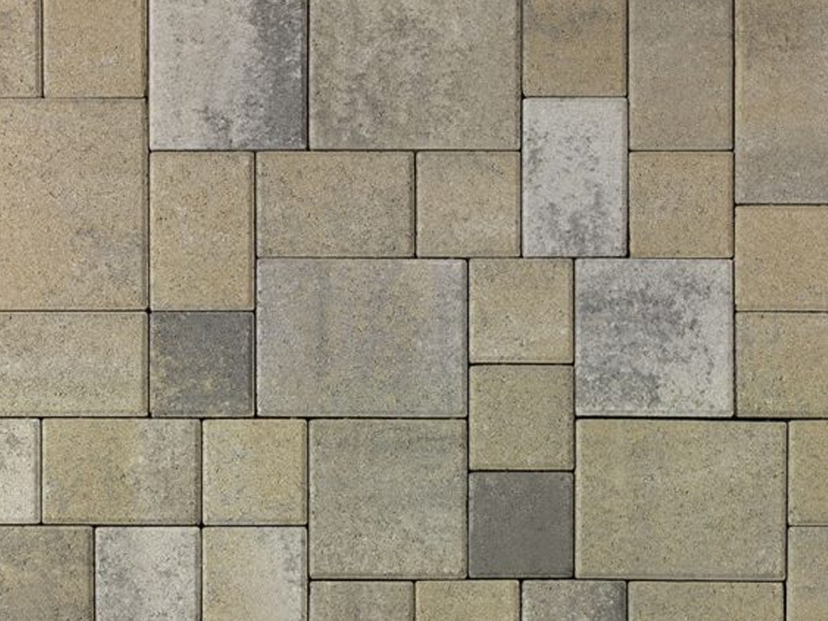 Courtyard Pavers Gray-Moss-Charcoal