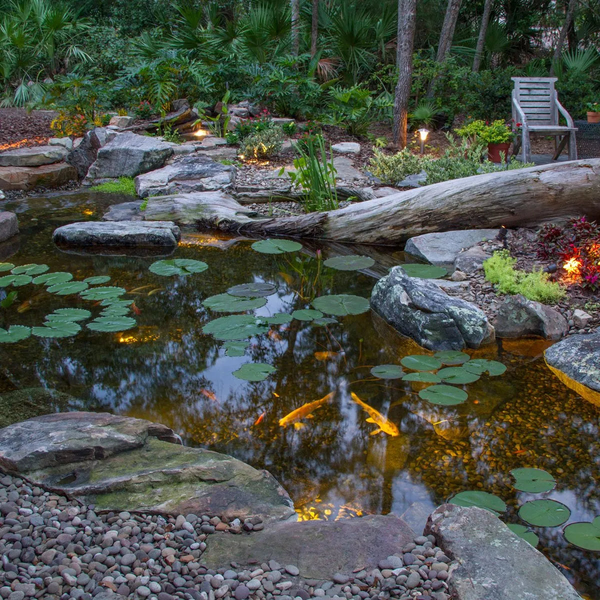 Large Deluxe Pond Kit 21' X 26' W/Aquasurge 4000-8000 Adjustable Flow Pond Pump