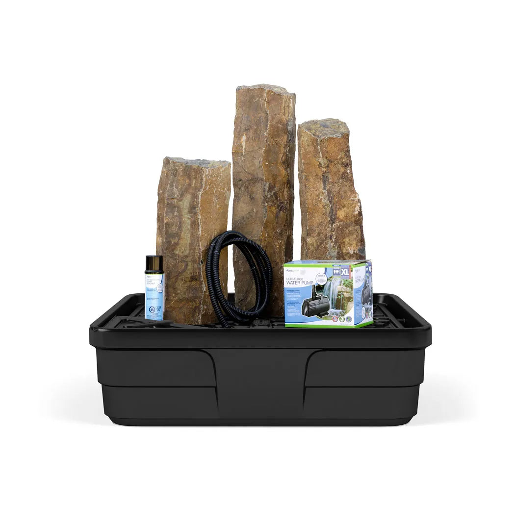 Natural Mongolian Basalt Columns Set Of 3 Fountain Kit – image 2