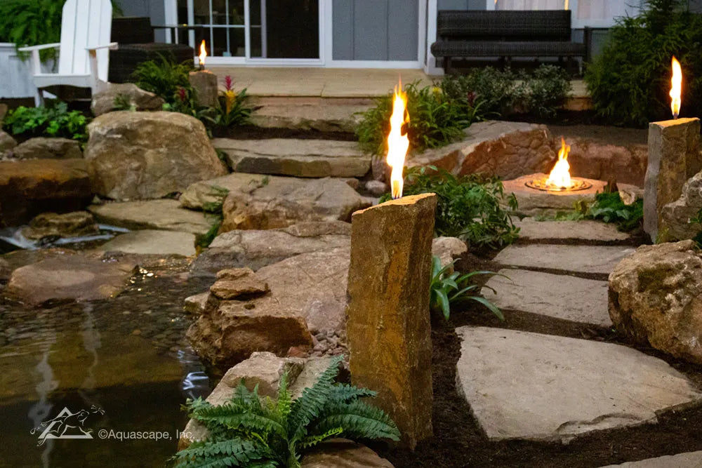 Fire And Water Basalt Column Torch – image 3