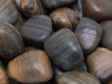 Tiger Striped Polished Pebbles