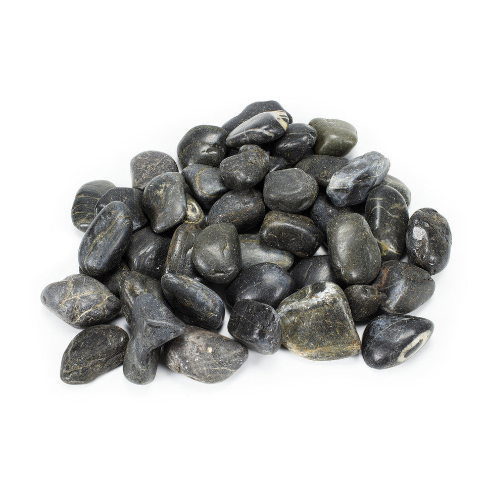 Decorative River Pebbles - Black 22 Lb / 10 Kg Bag – image 3