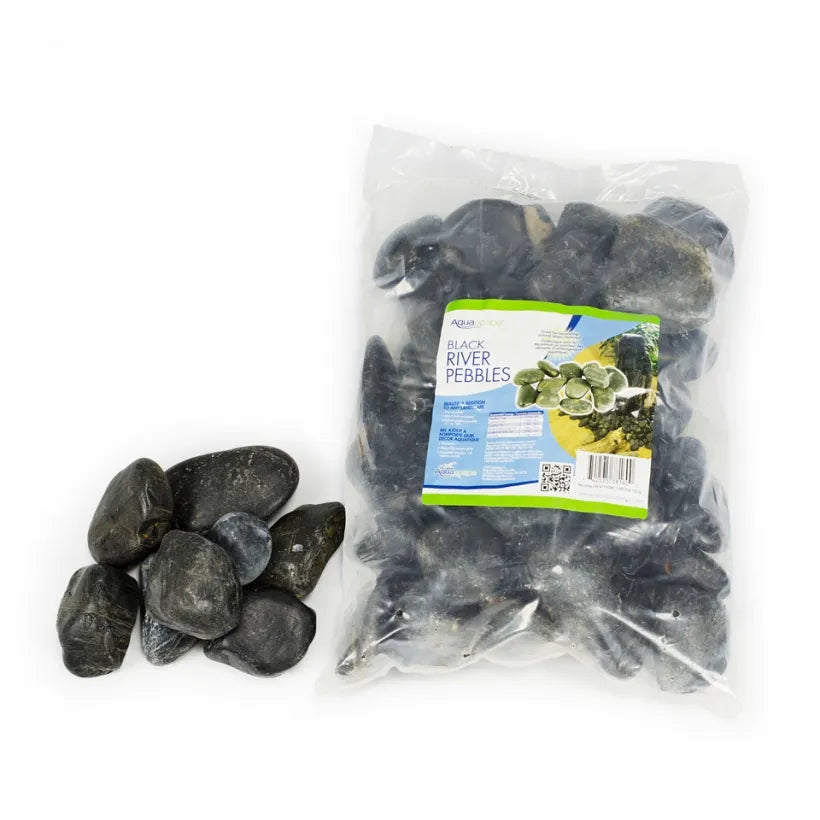Decorative River Pebbles - Black 22 Lb / 10 Kg Bag – image 2
