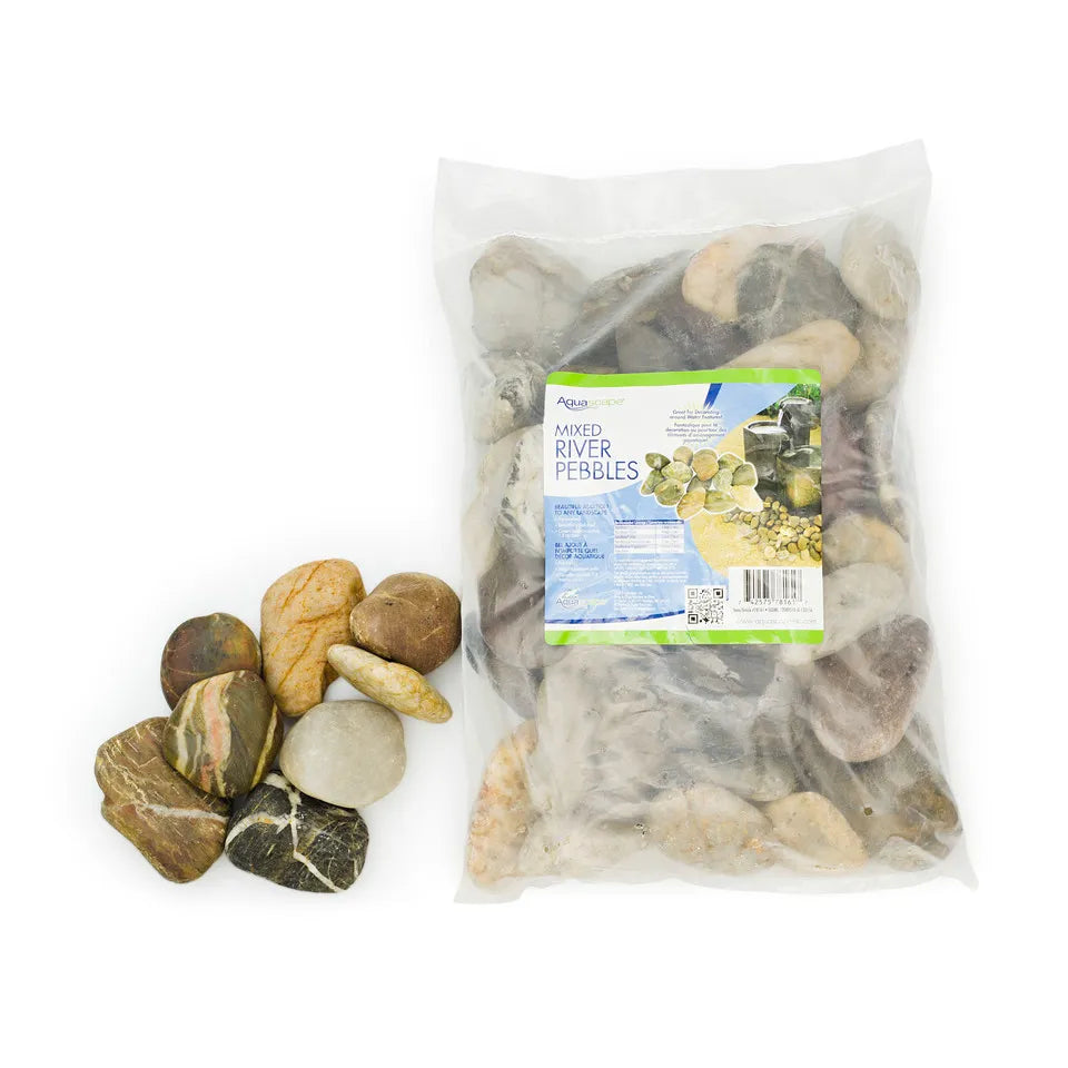 Decorative River Pebbles - Mixed 22 Lb / 10 Kg Bag