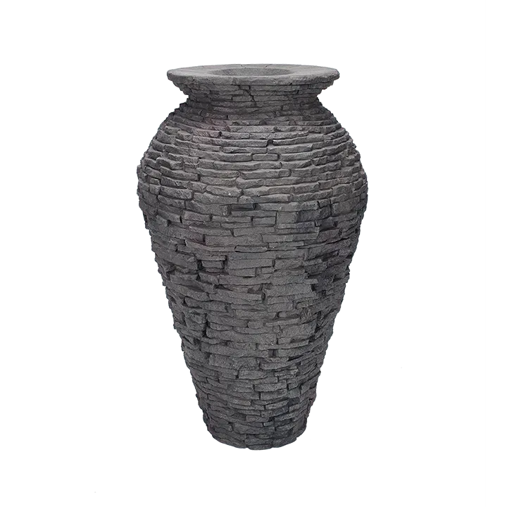 Stacked Slate Urn - 13" H (34 Cm) – image 7