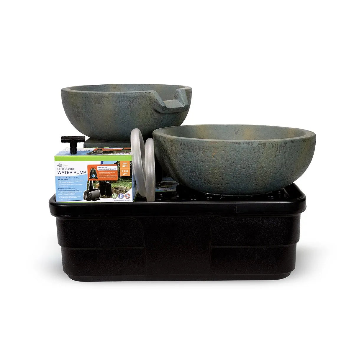 Spillway Bowl And Basin Fountain Kit - Patina - 19"/21" Dia (49/52 Cm)