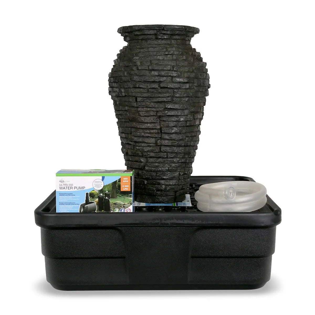 Stacked Slate Urn Fountain Kit - 24" H (61 Cm) – image 2