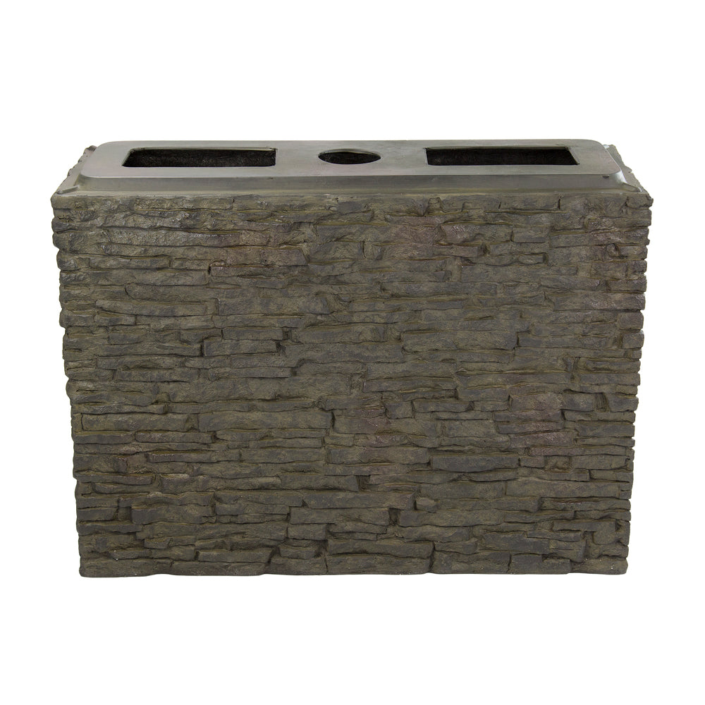 Stacked Slate Wall Base-Straight - 26" H (66 Cm) – image 2