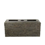 Stacked Slate Wall Base-Straight - 13" H (33 Cm) – image 2