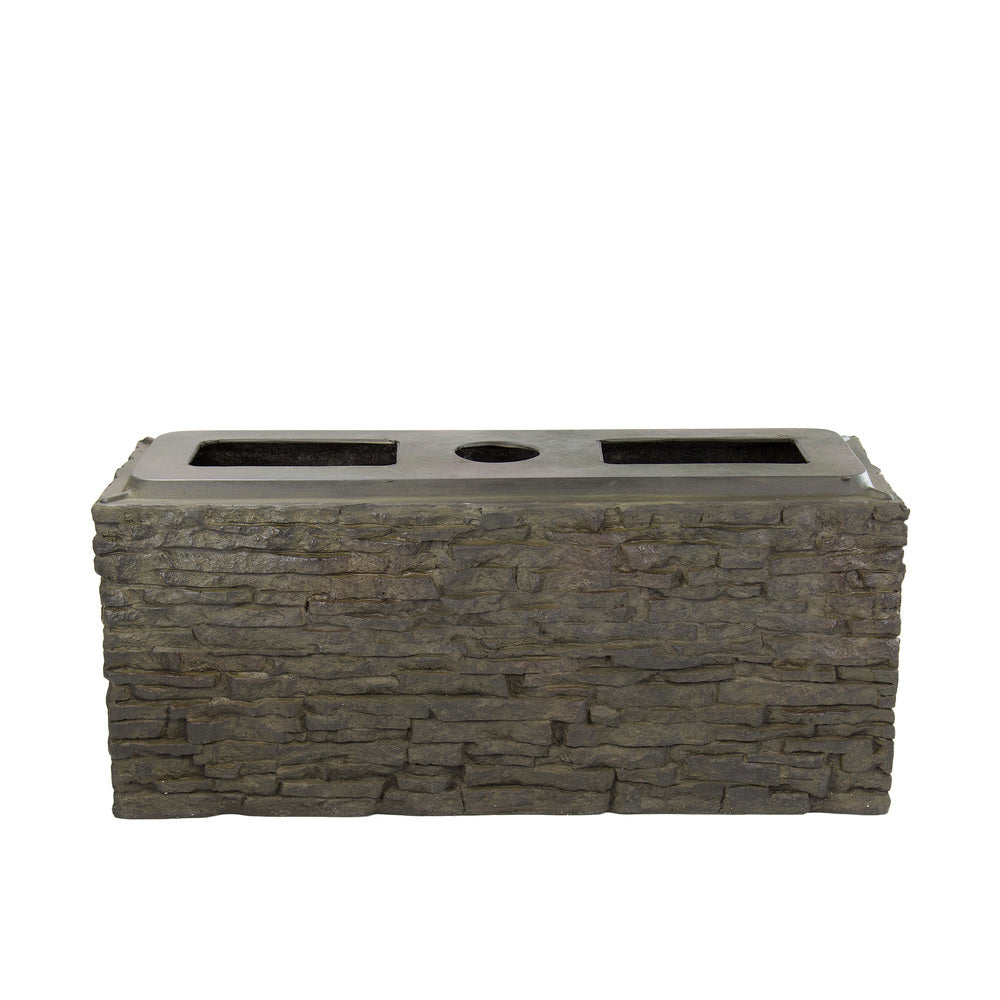 Stacked Slate Wall Base-Straight - 13" H (33 Cm) – image 2
