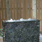 Stacked Slate Wall Topper-Straight Quad-Spill