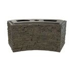Stacked Slate Wall Base-Curved - 13" H (33 Cm) – image 2