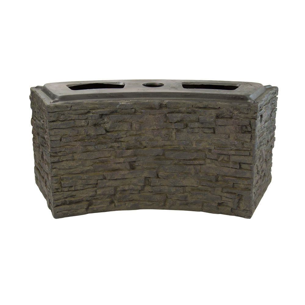 Stacked Slate Wall Base-Curved - 13" H (33 Cm) – image 2