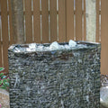 Stacked Slate Wall Topper-Curved Rear-Spill