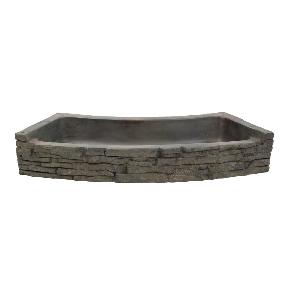 Stacked Slate Wall Topper-Curved Rear-Spill – image 2
