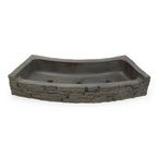 Stacked Slate Wall Topper-Curved Rear-Spill – image 3