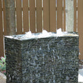 Stacked Slate Wall Topper-Curved Quad-Spill