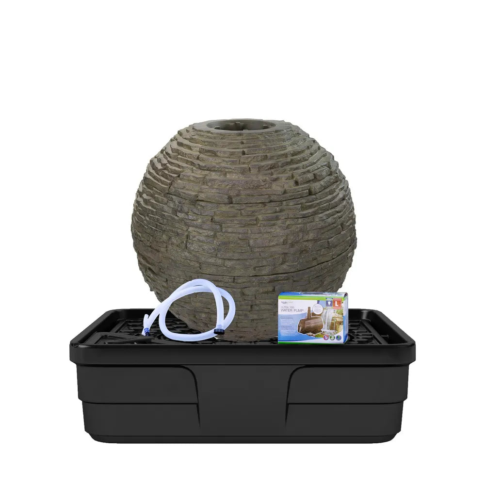 Stacked Slate Sphere Fountain Kit - 32" Dia (81 Cm) – image 2
