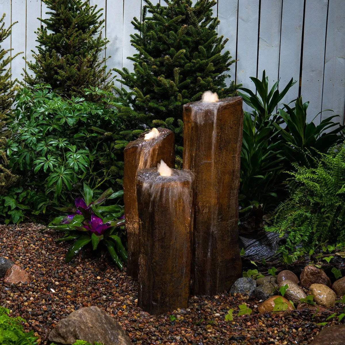 Faux Basalt Column Set Of 3 Fountain Kit - 24",30",36"H (61,76,91 Cm)