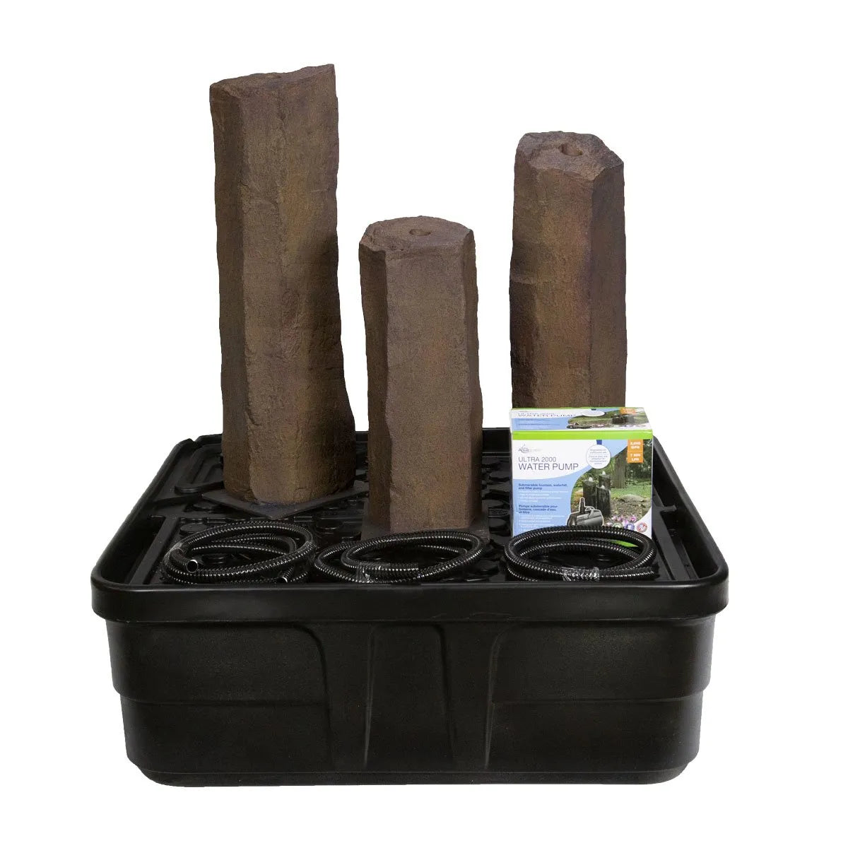 Faux Basalt Column Set Of 3 Fountain Kit - 24",30",36"H (61,76,91 Cm) – image 2