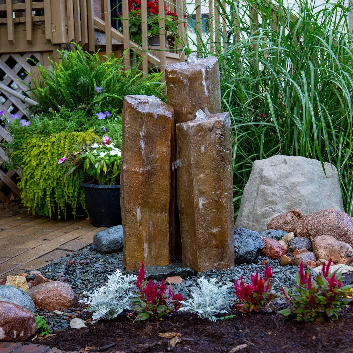Faux Basalt Column Set Of 3