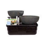 Spillway Bowl And Basin Fountain Kit - Iron Ore - 19"/21" Dia (49/52 Cm)
