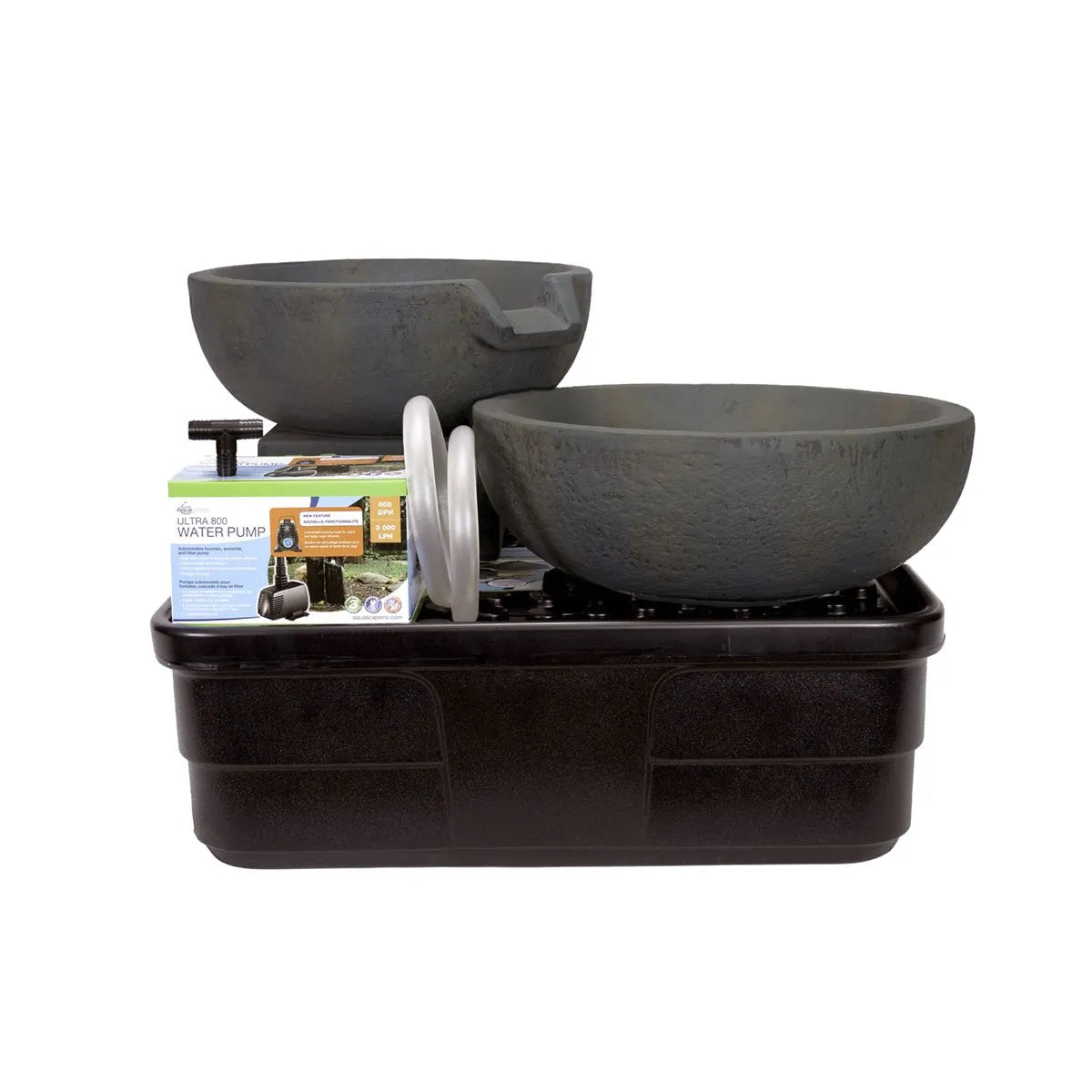 Spillway Bowl And Basin Fountain Kit - Iron Ore - 19"/21" Dia (49/52 Cm)