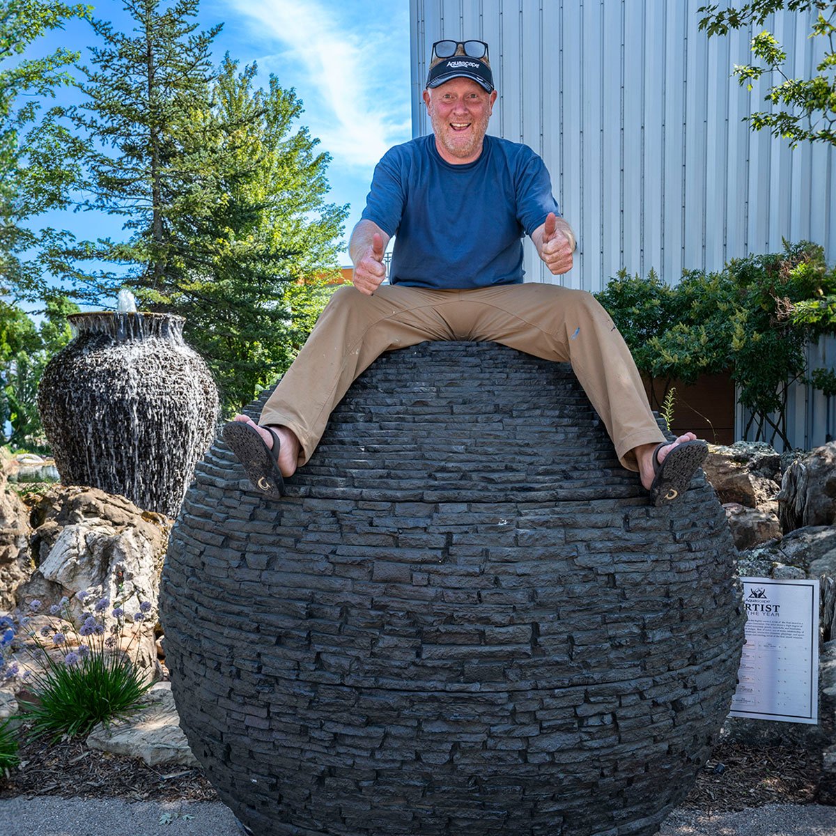 Stacked Slate Sphere - 6' Dia (1.8 M) – image 3