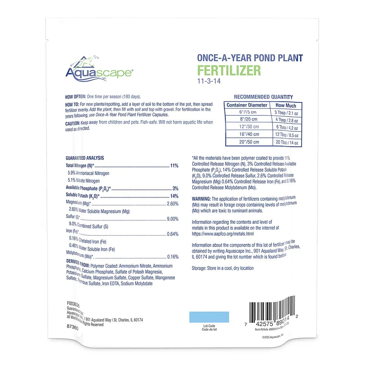 Once-A-Year Pond Plant Fertilizer - 7 Lb / 3 Kg – image 6