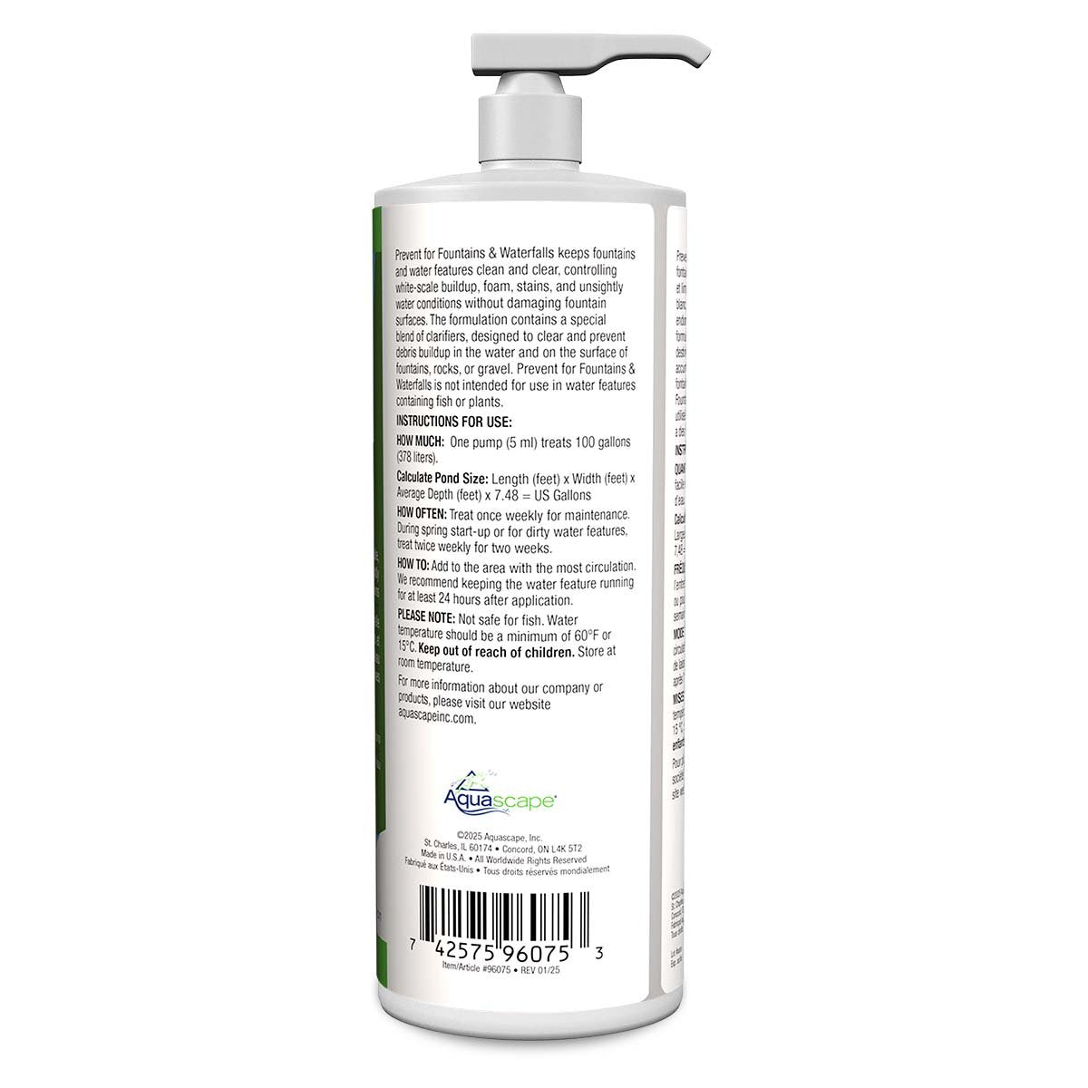 Prevent For Fountains And Waterfalls - 32 Oz / 946 Ml – image 3