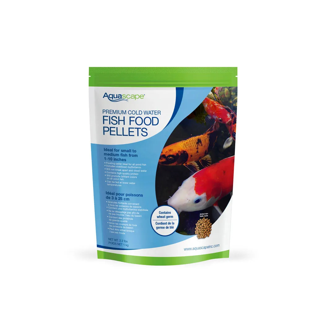 Premium Cold Water Fish Food-Small Pellets - 2.2 Lb / 1 Kg